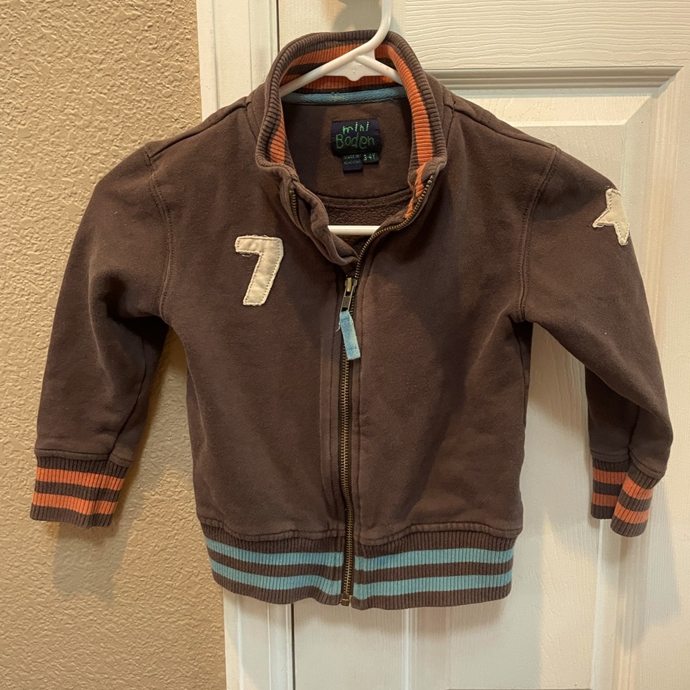 Mini Boden zip up sweatshirt